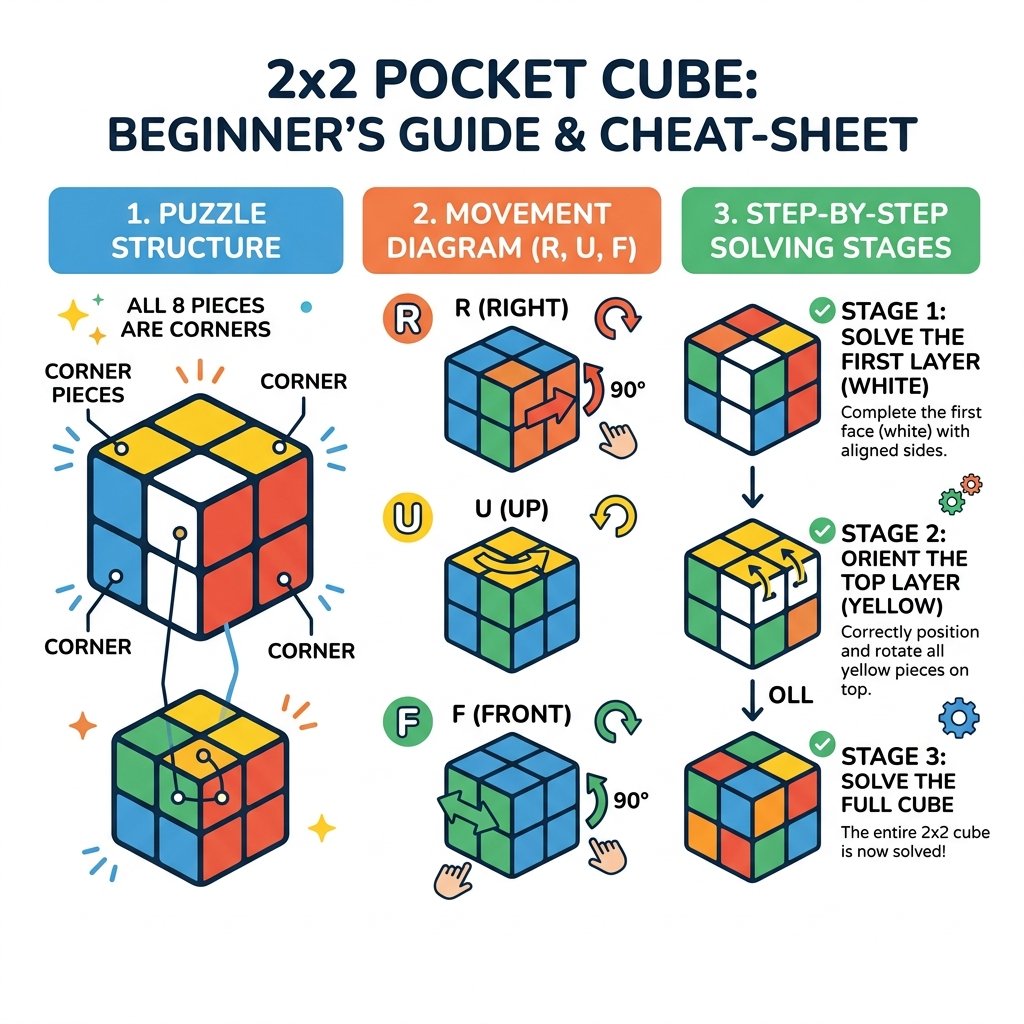 2×2 Pocket Cube Visual Guide Infographic