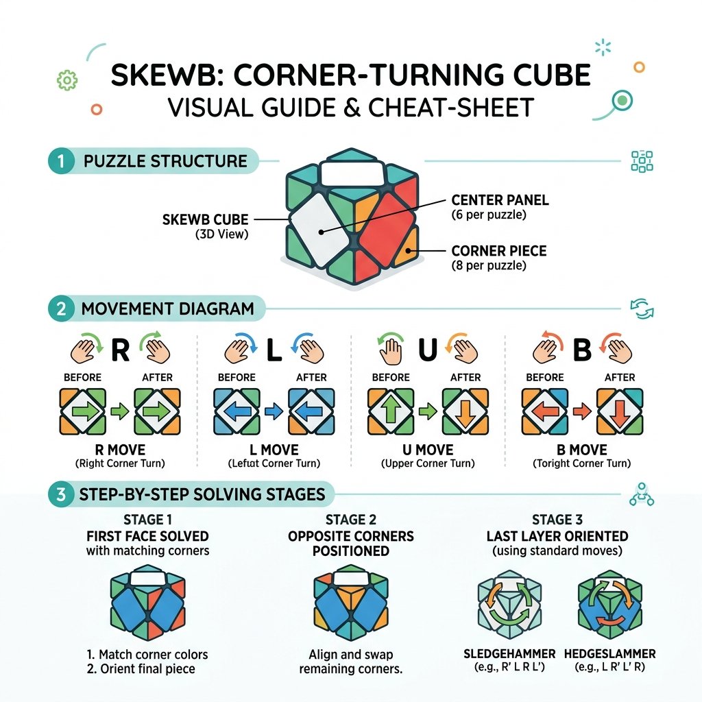 Skewb Visual Guide Infographic